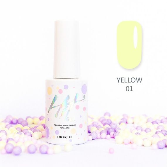 Гель-лак ТМ &quot;HIT gel&quot; №01 Yellow, 9 мл