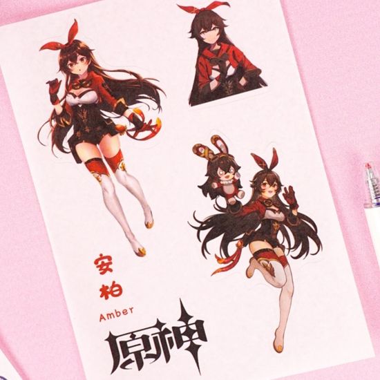 Набор наклеек "Genshin Impact" 6 листов