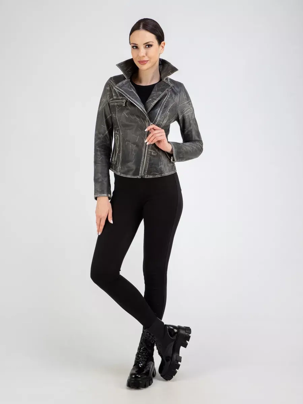 Куртка кожаная натуральная косуха