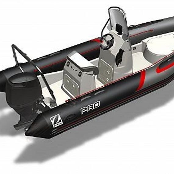 Лодка надувная ZODIAC PRO 550 RACING NEO хайпалон-неопрен ( черно-серые баллоны, белый корпус )