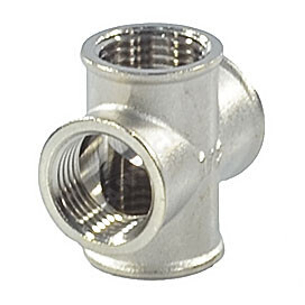 Крест латунь никель Ду 15 (1/2") ВР/ВР SantechSystems