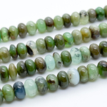 Хризопраз, размер около 8*5 мм, цена за 18 шт (1/4 нити)