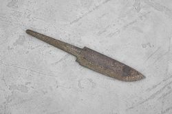 Заготовка для ножа, дамаск ZDI-1016 дикий 4,2мм. Модель "Рыжик" с клинком 98мм, ТО 58-60HRC