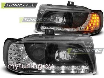 Передние фары Seat Cordoba 1/Ibiza 2/VW Polo 3 daylight black