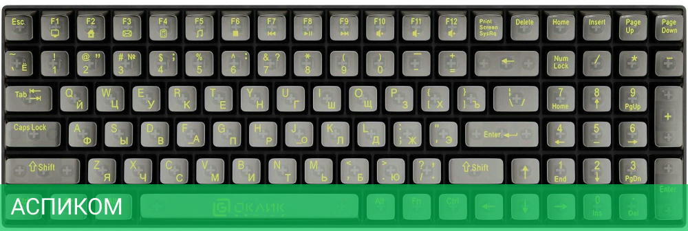 Клавиатура Oklick 915GK черный (1790371)