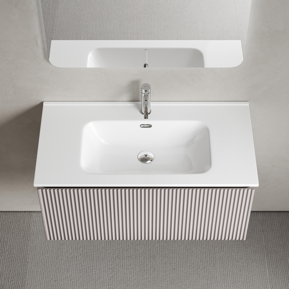 Тумба подвесная Sancos Snob R 1.0 с одним ящиком 890х445х406, Doha Soft, SNR1.090SM