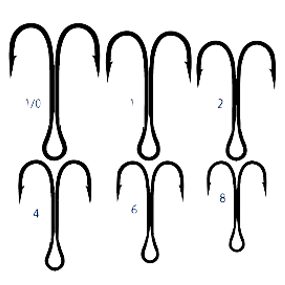 Двойник Saikyo KH-11041BN Normal Double Hook №01  6шт