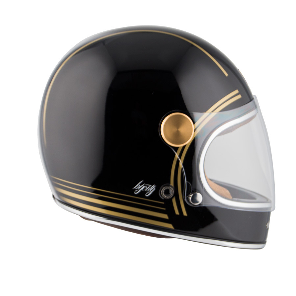 Золотисто-черный фулфейс шлем BY CITY
