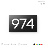 Номер на дверь 974, табличка на дверь для офиса, квартиры, кабинета, аудитории, склада, черная 120х70 мм, Айдентика Технолоджи