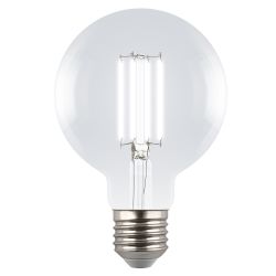 LED-G95-5W-4000K-E27-CL GLY01TR Лампа светодиодная. Форма шар. прозрачная. Серия Яркая A++. Белый свет 4000K. Картон. ТМ Uniel