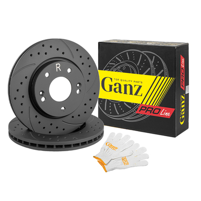 Диск тормозной передний перфорированный PRO-Line с покрытием (компл.2 шт) HYUNDAI Elantra 06 GANZ GIJ10099S