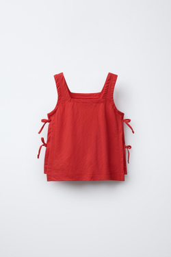 ZARA ТОП С ЗАВЯЗКАМИ, КРАСНЫЙ