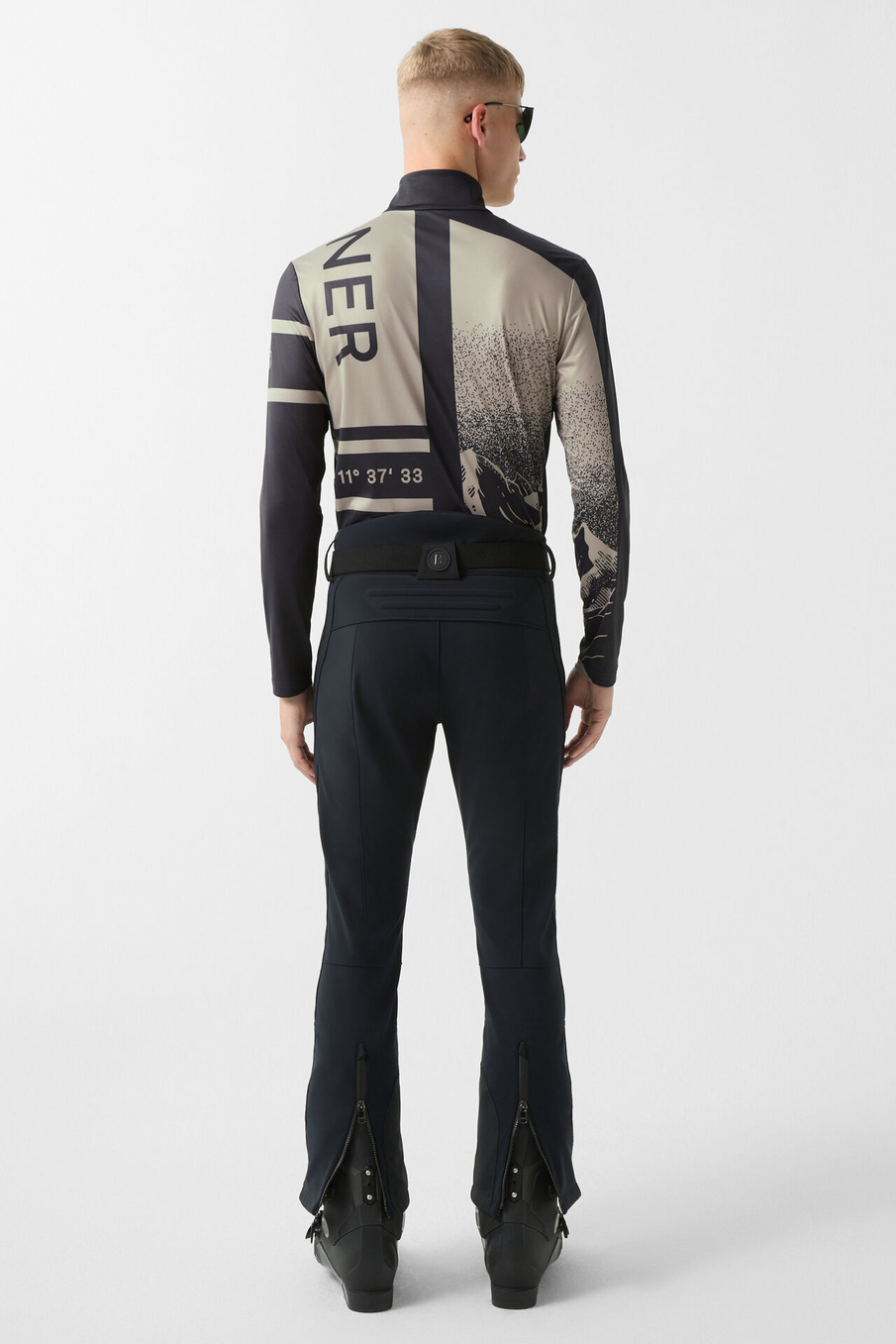 Толстовка мужская BOGNER SPORT VERTI2 в бежево-черном цвете