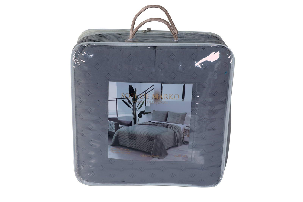 Покрывало 160х220 и наволочка 50х70 Sofi De MarkO Диана кремовое