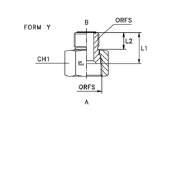 Соединение P D38-32 ORFS 2 - ORFS 1.11/16