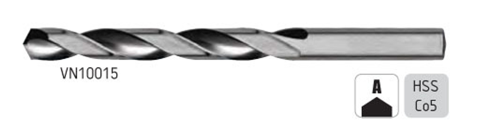 Сверло 4,9х86/52 DIN338  HSSCo5 VN10015.0490
