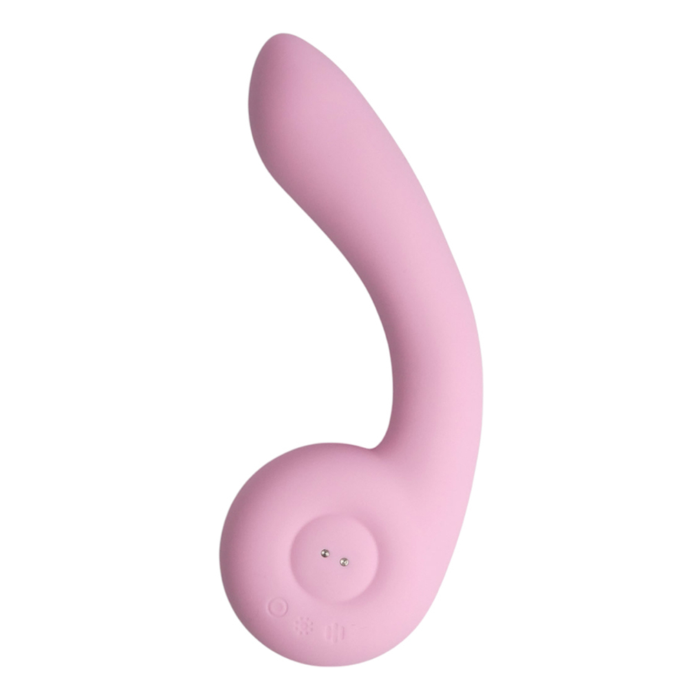 Розовый вибратор 19,9см для точки G c нагревом Youvic Bendable Heating G-Spot Vibrator CM903