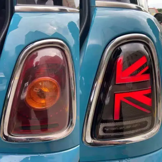 Задние фонари Мини Купер R56 Union Jack 2007-2013 V3 type ТЕМНО-ДЫМЧАТЫЕ