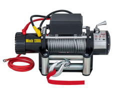 Лебёдка электрическая 12V Electric Winch 12000 lbs 5443 кг роликовые губки, стальной трос