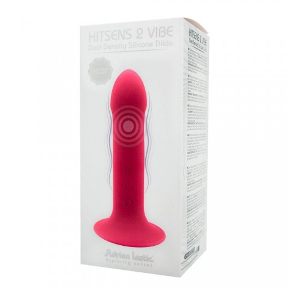 Фаллоимитатор с вибрацией Adrien Lastic Hitsens 2 (17,2×4 см) розовый