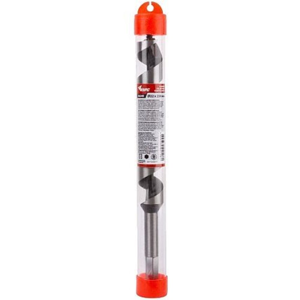 Сверло по дереву спиральное 22х230 мм, KУРС 36249