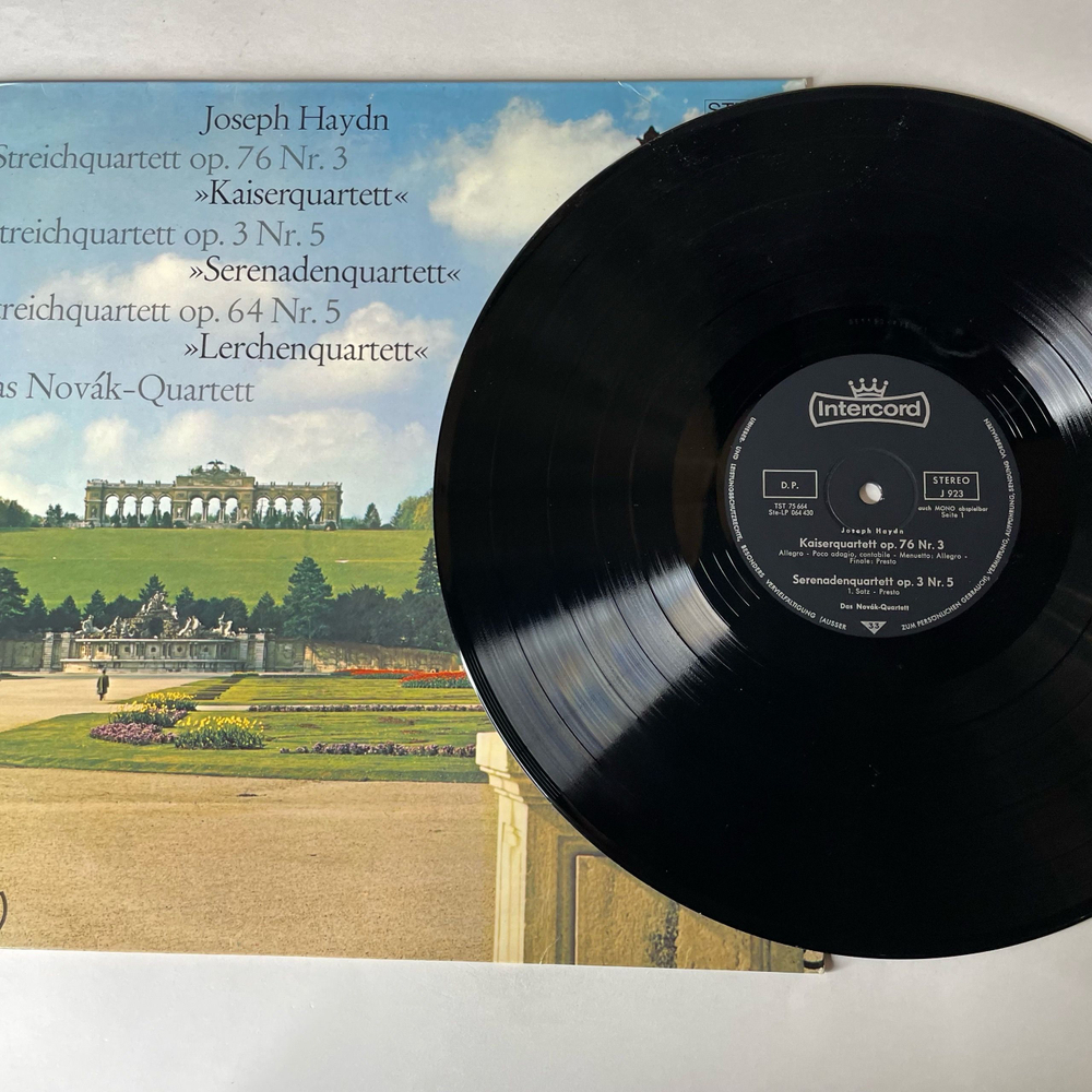Винтажная виниловая пластинка LP Joseph Haydn Йозеф Гайдн, Das Novak Quartett, Kaiserquartett Op. 76 Nr. 3 9 (Германия 1976)