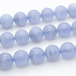 Агат голубой ("Сарфирин"), диаметр 10,3-10,4 мм, цена за 9 шт (1/4 нити)