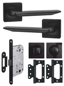 Ручка дверная межкомнатная с замком и петлями