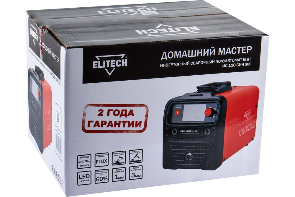 Инвертор Elitech ИС 120 СИН ЖК ДМ 204751