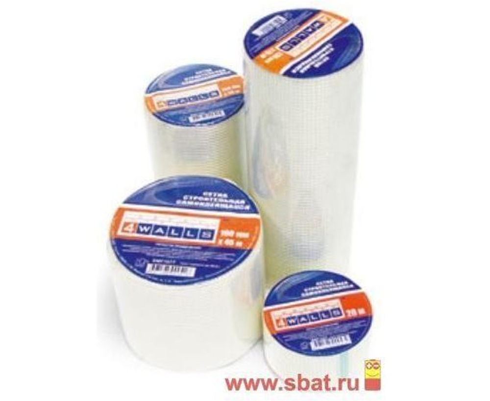 Армирующая лента серпянка 100мм х 45м самоклеющаяся 4 Walls ADM SMF107Т