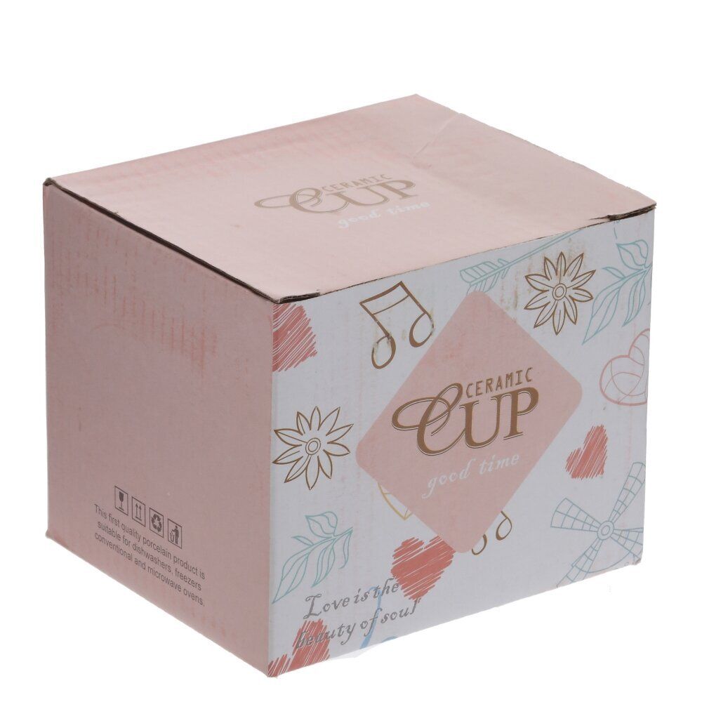 GAEM Кружка с крышкой и ложкой, 230 мл, L12 W9 H10,5 см