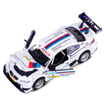 Модель 1:32 BMW M3 DTM, белый, свет, звук, откр. двери и капот, инерция