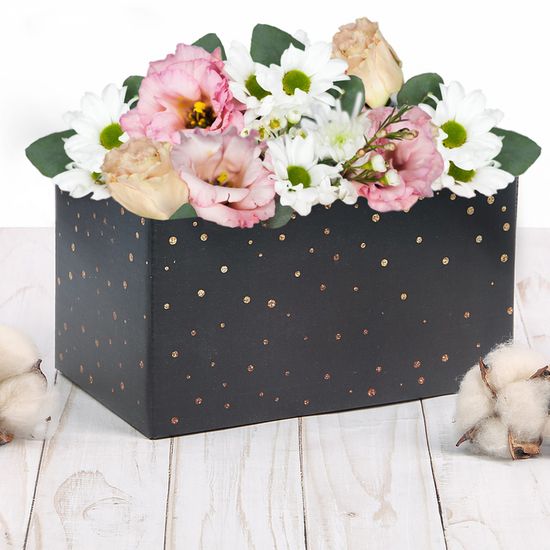 Коробка «Весь для тебя» чёрная, 12 x 17 x 10 см