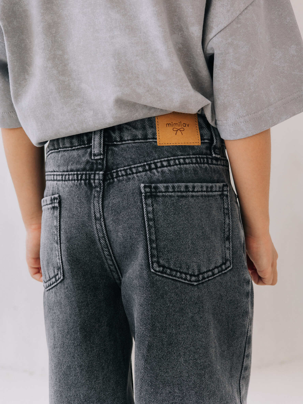 Джинсы Wide Leg, Серый