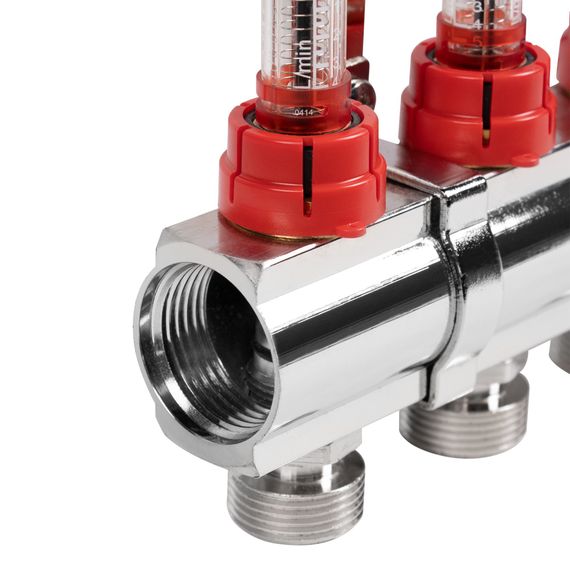 Коллектор латунный в сборе с расходомерами Royal Thermo 1 ВР-3/4 НР, 11 выходов купить в Москве и Московской области по низкой цене с доставкой по России — (5) Коллектор латунный в сборе с расходомерами Royal Thermo 1 ВР-3/4 НР, 11 выходов — (5)