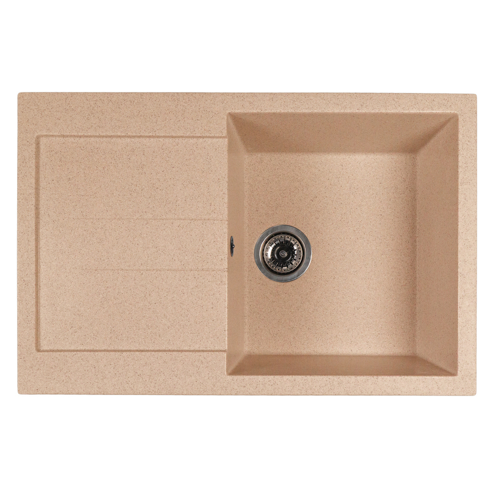 Мойка ML-GMS107 СТАНДАРТ с крылом, песочный (302), 770*493*190мм