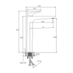 Смеситель для раковины 35к HB11726 HAIBA б/отв п/гайку