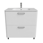 Тумба напольная с умывальником IDDIS Brick, белая, 80 см,  BRI80WFi95K