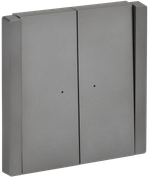 FORTE&PIANO Выключатель 2-клавишный проходной с индикацией 10А FP508 сталь IEK