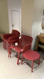 Лаунж кресло пластиковое Nardi Doga Relax, марсала