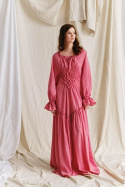 Туника макси малиновая