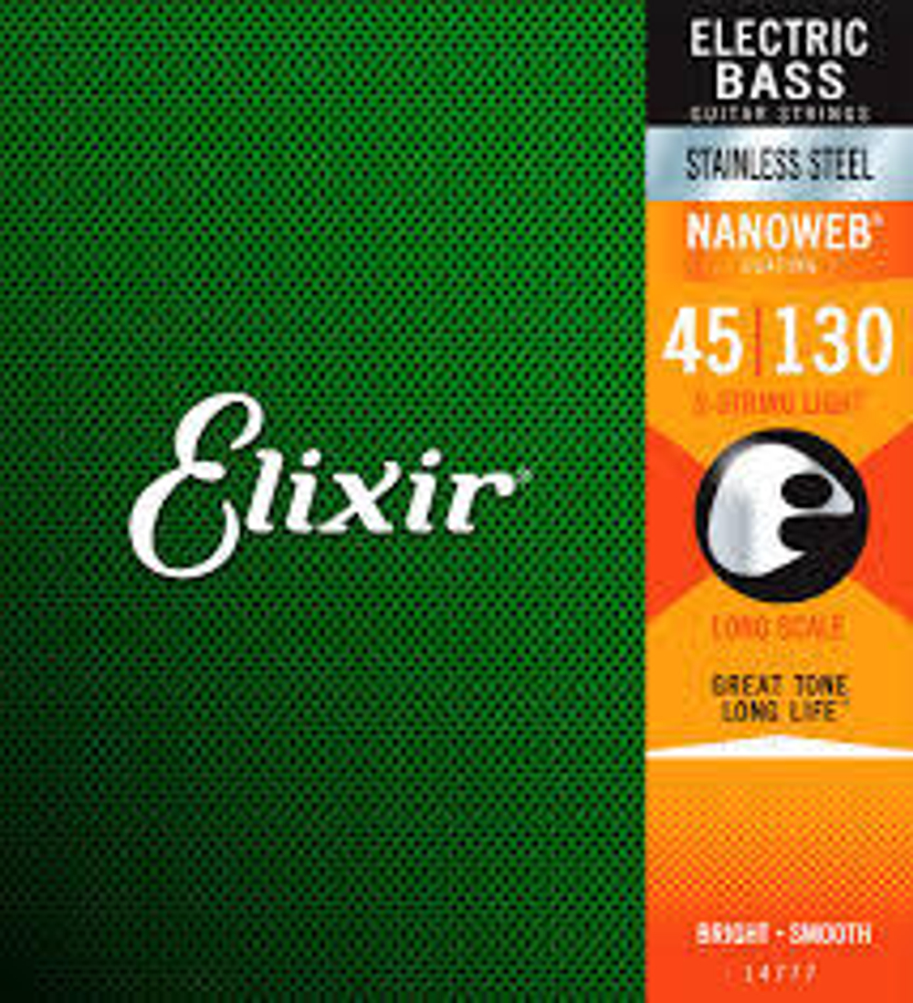 Струны для бас-гитар Elixir 14202 Nanoweb Light