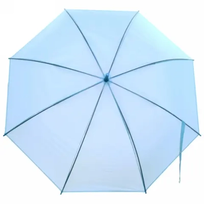 Зонт-трость женский «Классический» цвет голубой, 8 спиц, d-92см, длина в слож. виде 71см