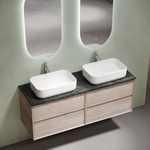 Sancos Столешница для ванной комнаты из керамогранита SANCOS Black Sky 1400х460 c отверстием под смеситель, арт.TT140A1X