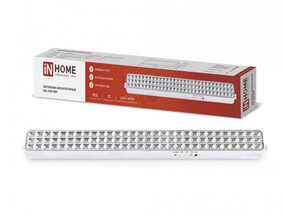 Светильник светодиодный аварийный СБА 1098-90DC 90 LED 2.2Ah lithium battery DC IN HOME