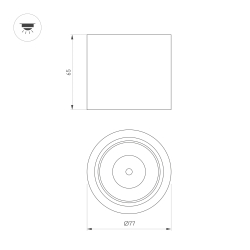 Светильник SP-DICE-R77-10W Day4000 (WH, 24 deg, 230V) (Arlight, IP54 Металл, 5 лет) 046628