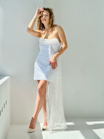 Платье со съемным шлейфом