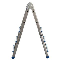 Лестница алюминиевая Алюмет телескопическая шарнирная 4x3 ступени (TT43)