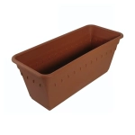 Ящик для растений «Колывань» 40см с поддоном балконный терракотовый С183Т