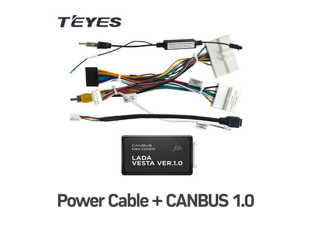 TEYES For LADA VESTA Enjoy Pro 2021 Кабель питания + Canbus 1.0